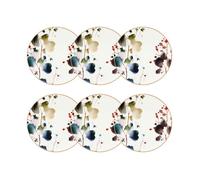 NOVASTYL - Lot 6 assiettes dessert aquarelle 20cm en porcelaine - 2614741