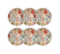 NOVASTYL - Lot 6 assiettes calottes jaipur 19cm en grès - 2614622