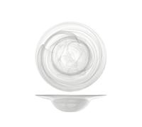 Lot 6 Assiettes Creuses H&H Pasta Alabastro Verre Diamètre 23,5 Cm