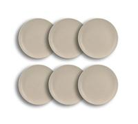 Lot 6 assiettes plates arita 27cm en gres beige