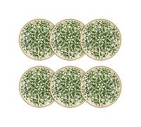 NOVASTYL - Lot 6 assiettes plates héraclée 27cm en grès décor vert - 2614395