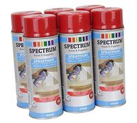 Lot 6 Bombes ROUGE Peinture Spray Aérosol 6X400ml Bois,Métal,Aluminium PVC