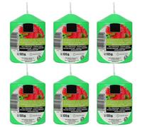 Lot 6 Bougie Parfumées Couleur Vert, Bougies Piliers Parfumées Sorbet à la Pastèque 70x57mm Durée de 24 Heures