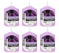 Lot 6 Bougie Parfumées Couleur Violet, Bougies Piliers Parfumées Lavande 70x57mm Durée de 24 Heures