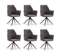Lot 6 chaises oeuf modernes gris