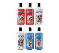 Lot 6 Gels Douche Enfant One Piece - Parfums Grenade, Amande, East Blue - 6 x 400ml - PH Neutre - Tous Types De Peaux - 96% d'Origine Naturelle - Testé Dermatologiquement - BUBBLE HEROES
