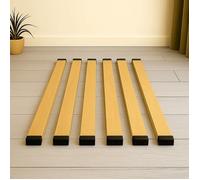 Lot 6 lattes + 12 embouts à clipser - 6 lattes 873 x 53 mm + 12 embouts - Multiplis Hêtre, Kit Réparation Lit, Compatible Sommier
