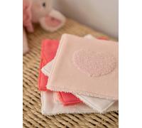 VERTBAUDET Lot 6 lingettes éponge Mon coeur TU