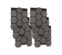 Panneaux acoustiques - TECTAKE - régulateurs acoustiques sonic shield, mdf, placage bois véritable, 76 x 62 x 1,8 cm - chêne gris