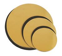 Lot 6 Supports Fins à Gâteaux Or/Noir ; Ø 14,18,22 cm