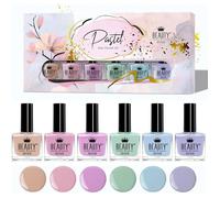 Lot 6 vernis à ongles pastel classiques 10ml tenue longue application facile nuances jaune pêche