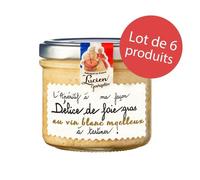 LOT 6 x DELICE DE FOIE GRAS AU VIN BLANC MOELLEUX 100 G LG