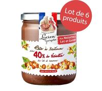 LOT 6 x Pâte à tartiner aux 40% de noisettes du Lot-et-Garonne et cacao - 400g