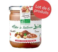 LOT 6 x Pâte à tartiner aux noisettes et cacao BIO 400g