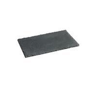 Toilinux - Lot 6x Assiette en ardoise - 14 x 22 cm. Gris clair G
