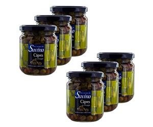 Lot 6x Câpres au vinaigre recette du Sud - Les Saveurs de Savino - bocal 125g