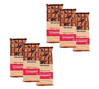 Lot 6x Chocolat Lait Amandes, Noisettes, Cranberries - Okakao - tablette 180g