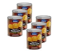 Lot 6x Demi pêches au sirop - 4/4 - Boîte 840g