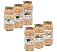 Lot 6x Haricots blancs - Bocal 540g
