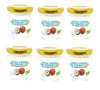Lot 6x Huile vierge de coco BIO - pot 225ml
