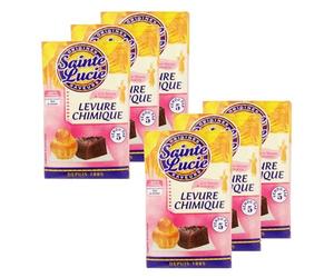 Lot 6x Levure chimique - Sainte Lucie - 5 sachets 10g