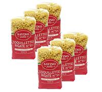 Lot 6x Pâtes Coquillettes Rigate n°51 - Savino Pasta - paquet 500g