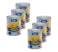 Lot 6x Pêche sans sucre - Boîte 800g