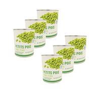 Lot 6x Petits pois très fins - Conserve 800g