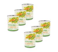 Lot 6x Petits pois très fins et carottes - Conserve 800g