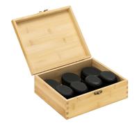 Lot 6x pierre naturelle avec boîte en bois - Kit accessoire spa