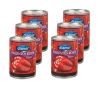 Lot 6x Poivrons rouge entier - Boîte 390g