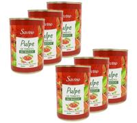 Lot 6x Pulpe de tomates au basilic - Conserve 400g