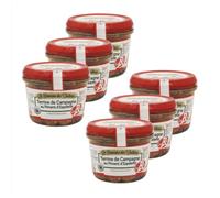 Lot 6x Terrine de campagne au piment d'Espelette - Pot 180g