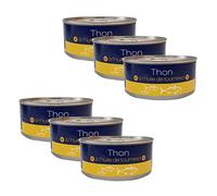 Lot 6x Thon entier à l'huile de tournesol - boîte 160g