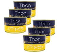 Lot 6x Thon entier à l'huile de tournesol - Conserve 260g