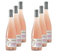 Lot 6x Vin rosé Ambroisie Cabernet d'Anjou AOC - Loire - Bouteille 750ml