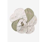 Lot 7 bavoirs naissance en coton bio* babylone TU