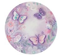 Lot 8 Assiettes rondes en Papier Papillon 23 cm - Amscan
