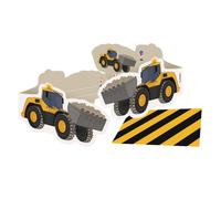 Lot 8 Cartes invitation + enveloppes Fête de la construction - Engin de Construction - Amscan