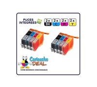 Lot 8 cartouches compatible pour HP Photosmart 6520 6525 7510 7510 7520 B010 B010A B109 B110 B110 B111 B207