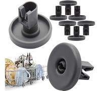 LOT 8 ROUES ROULETTES POUR PANIER INFÉRIEUR DE LAVE VAISSELLE | REMPLACEMENT COMPATIBLE AVEC IKEA ELECTROLUX ZANUSSI FAURE AEG JUNO FAVORIT PRIVILEG KENWOOD ZANKER AXE DE DIETRICH 50286965004 ETC…