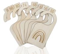 Lot 8 Séparateurs de Taille pour Bébé en Bois,Séparateur Penderie Bebe en Bois de 50-92,Organisateur de Vêtements pour Placard à Bébé,Superbe Cadeau Naissance Pour Chambre D'enfant