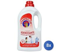 Lot 8x Chanteclair Lessive Liquide Lave-Linge 30 Lavages Hygiénisante Blanc