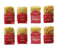 Lot 8x500g - Pâtes Fidelini Corti + Penne Rigate + Conchiglioni + Coquilettes - Savino Pasta
