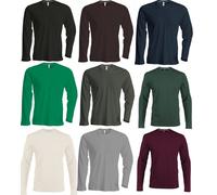 Lot 9 T-Shirts Manches Longues Col Rond - K359 - Multicolore 1 - Homme
