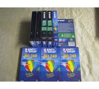 Lot 9 x BASF EMTEC VHS EQ 240 4 HRS EXTRA QUALITY FANTASTIC COLOR VIDEO CASSETTE