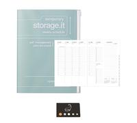 Lot Agenda A5 Une Semaine Sur 2 Pages Vertical 16 Mois De Septembre 2025 à Décembre 2026 Anglais + Index Blumie (Storage.It Mint)