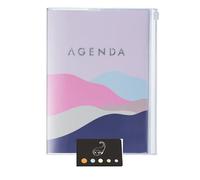 Lot Agenda A5 Une Semaine sur 2 Pages Vertical 16 mois de septembre 2025 à décembre 2026 Anglais + Index Blumie (Mountain Purple)