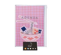 Lot Agenda A5 Une Semaine sur 2 Pages Vertical 16 mois de septembre 2026 à décembre 2027 Anglais + Index Blumie (Ramen)