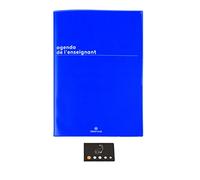 Lot Agenda de L'Enseignant 2025-2026 Boréal Oberthur 1 semaine Par Page + 1 Index Adhésif Blumie (Boréal Bleu)